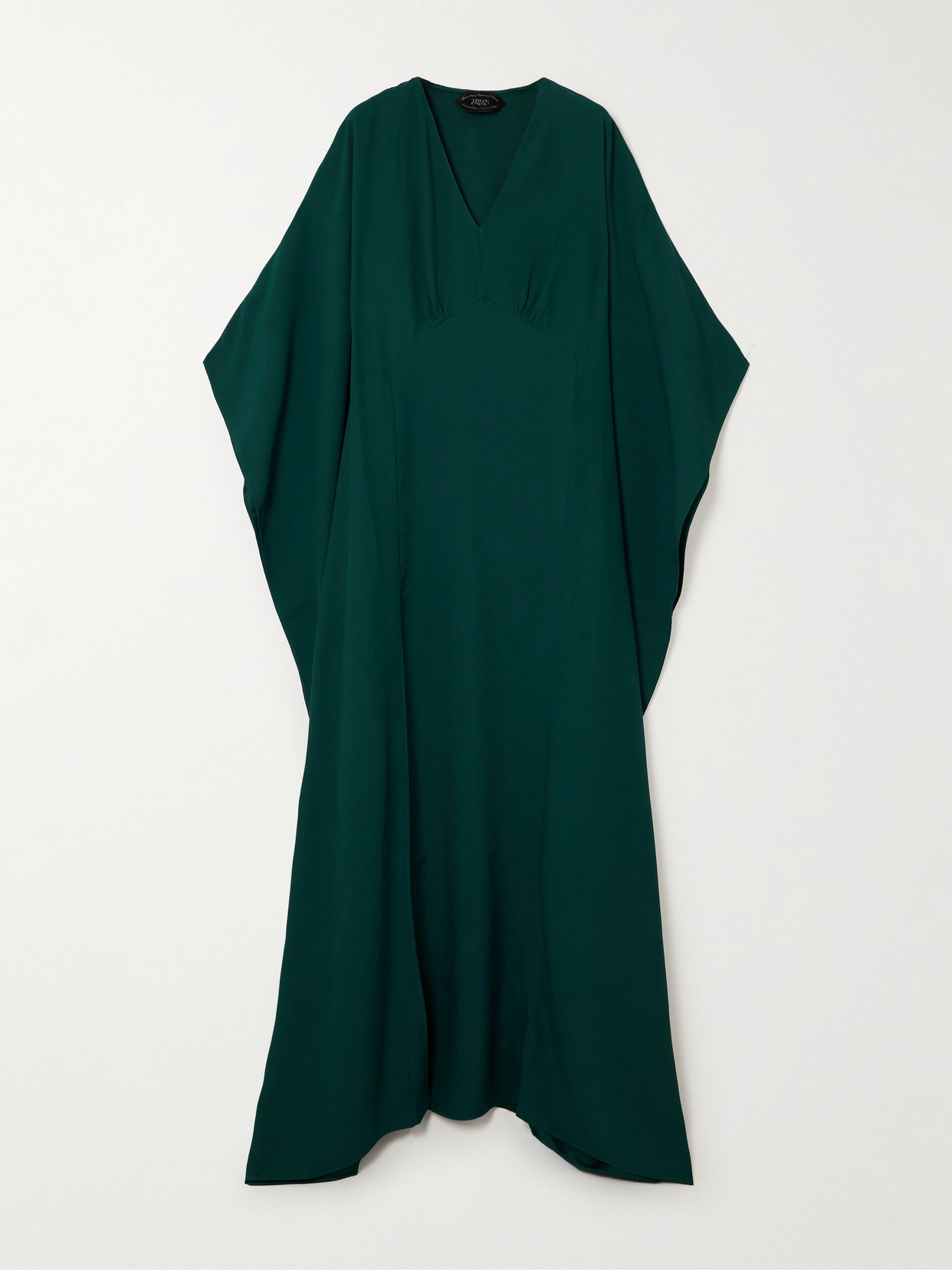 Taller Marmo Obsession Satin-trimmed Crepe Gown In Green