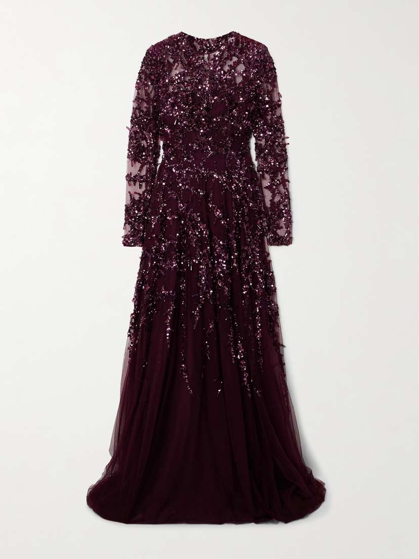 Zuhair Murad Embellished Tulle Gown - FR 40