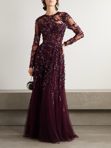 Zuhair Murad Embellished tulle gown
