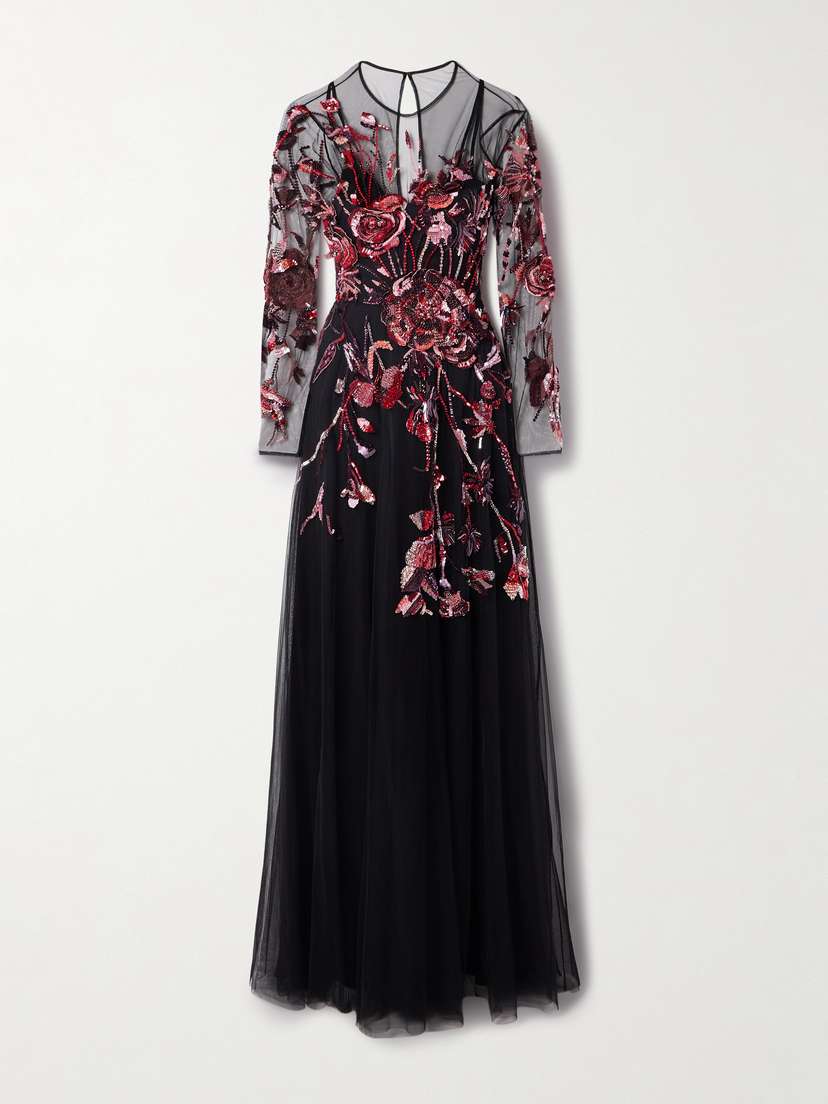 Zuhair Murad Embellished Tulle Gown