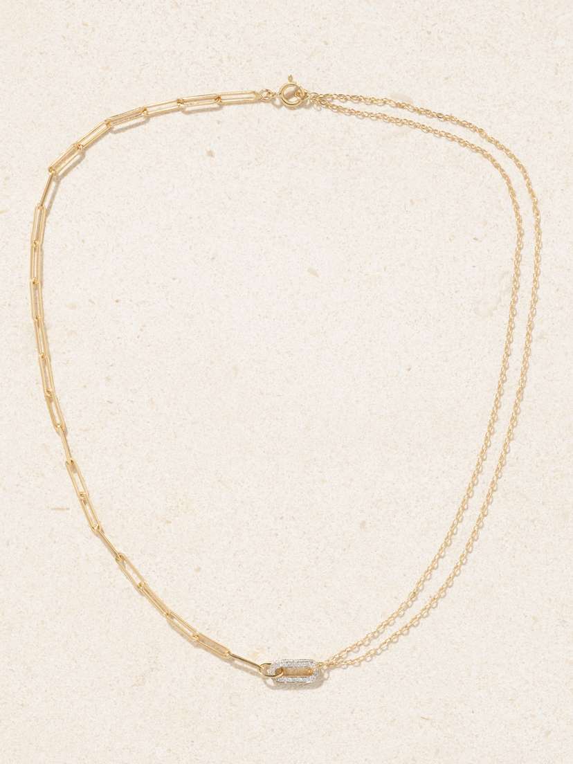 Yvonne Léon 18-karat Yellow And White Gold Diamond Necklace