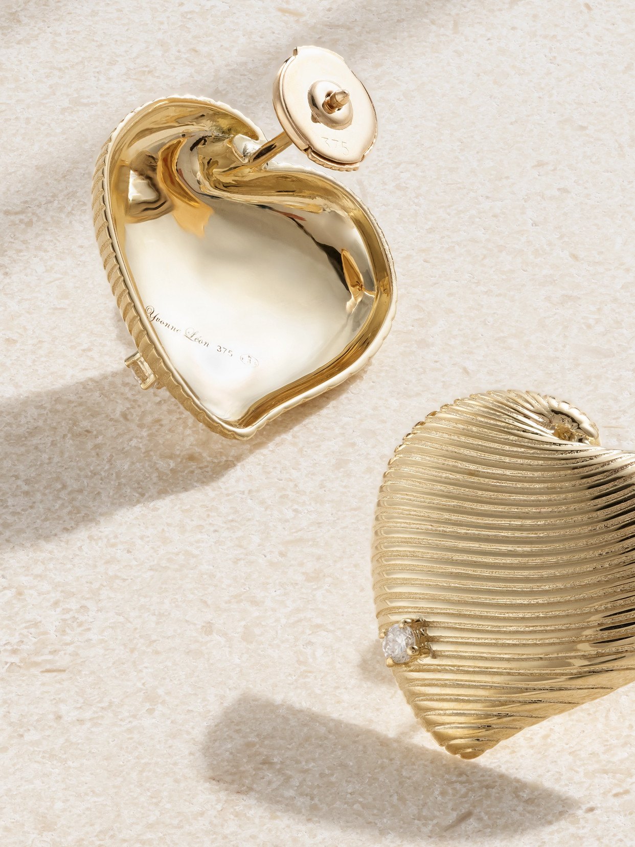 Yvonne Léon 9-karat Gold Diamond Earrings In Gold