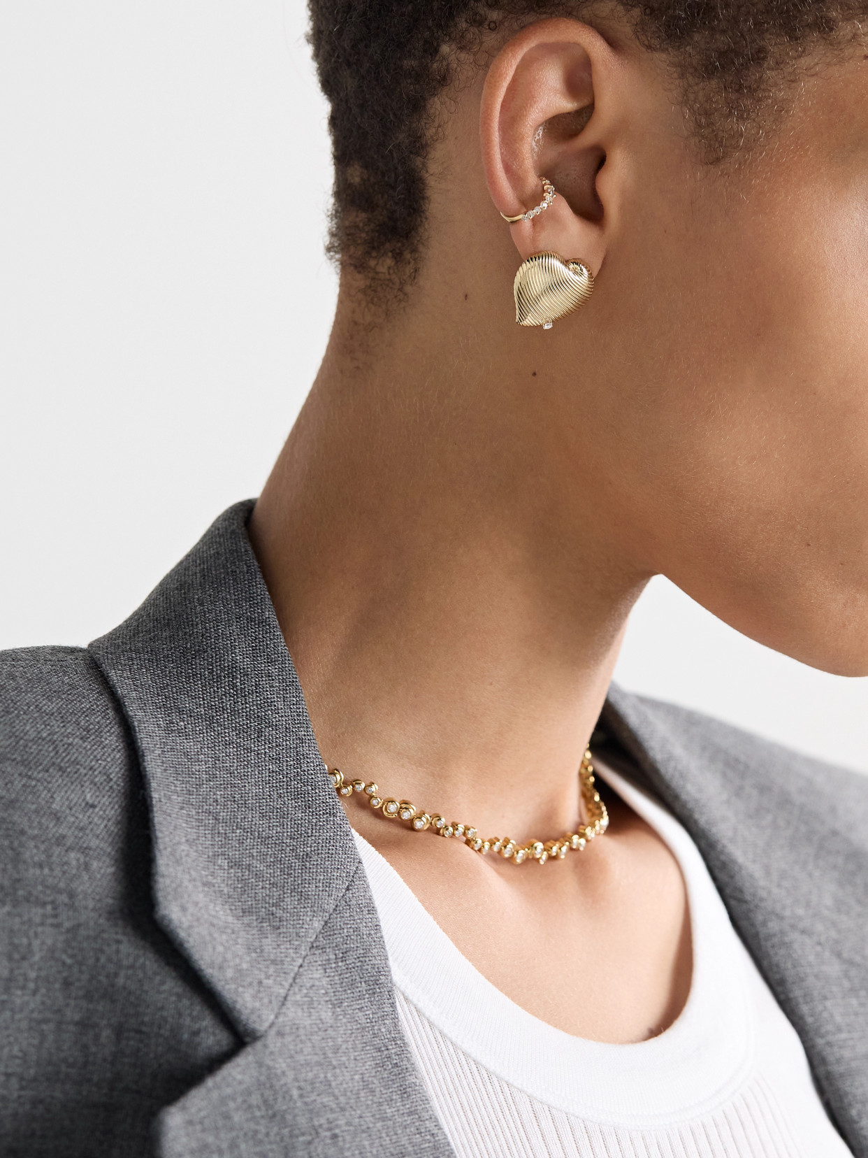 Yvonne Léon 9-karat Gold Diamond Earrings In Gold