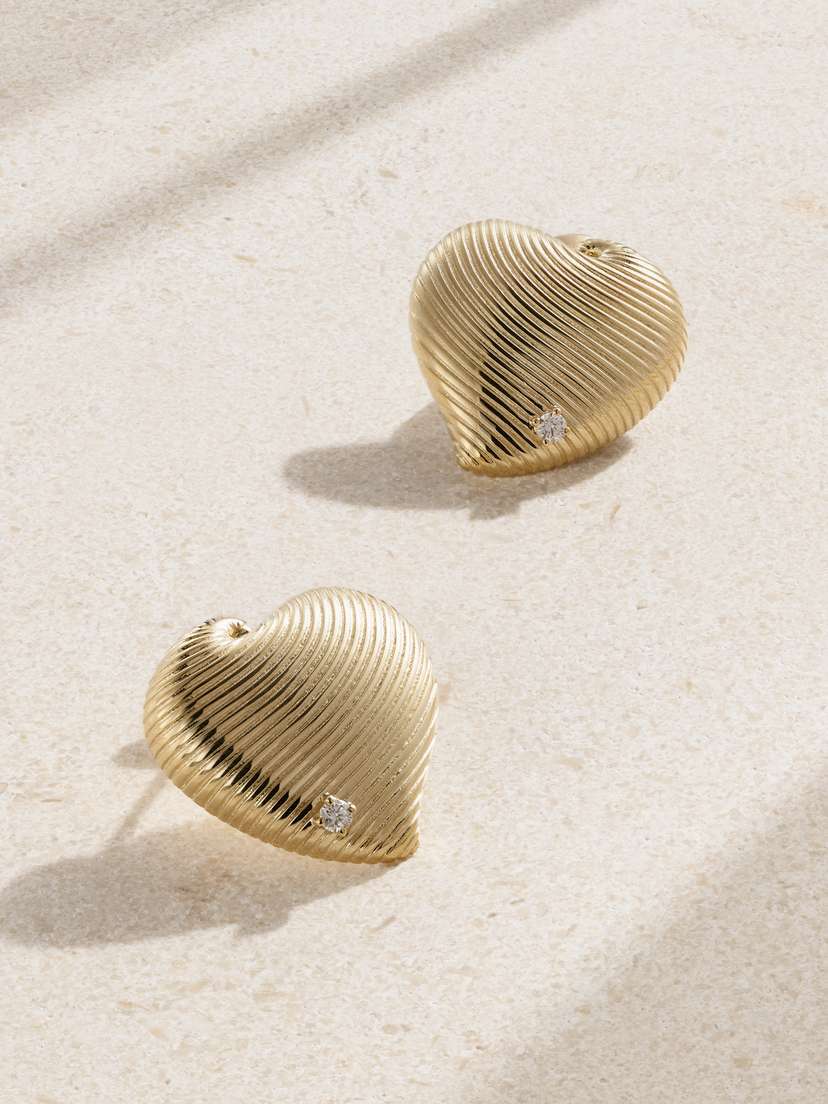 Yvonne Léon 9-karat Gold Diamond Earrings