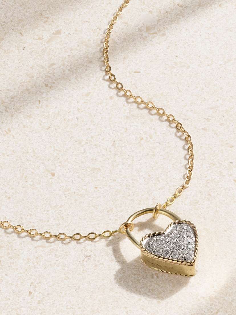Yvonne Léon Cadenas Coeur 18-karat Gold Diamond Necklace