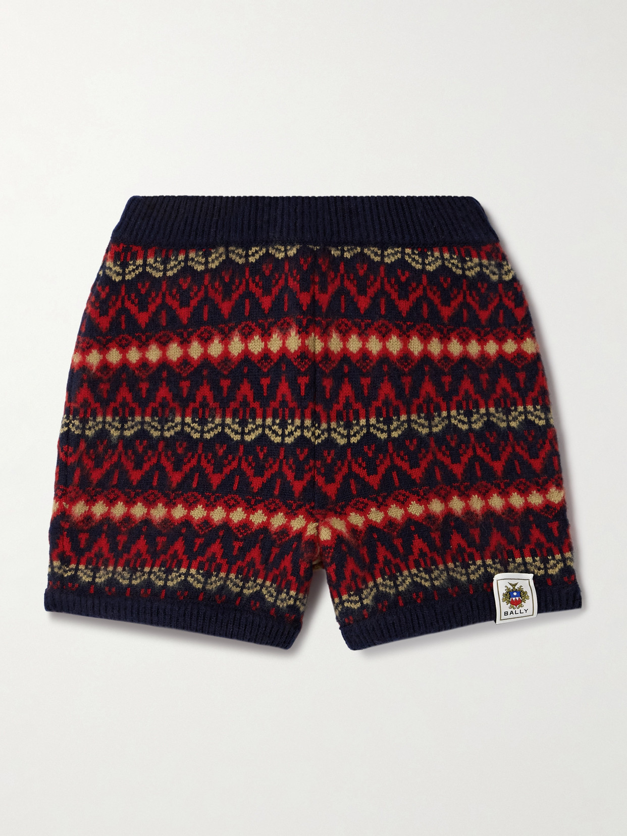 BALLY - Fair Isle Intarsia-knit Merino Wool Shorts - Multi
