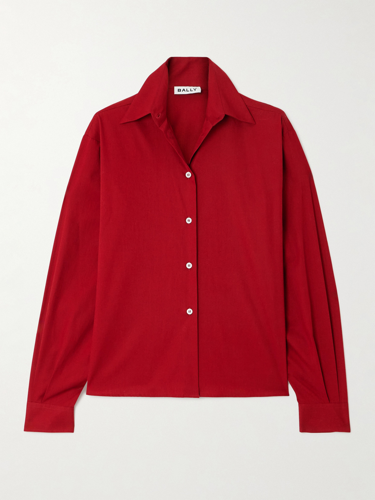 BALLY - Cotton-poplin Shirt - Red