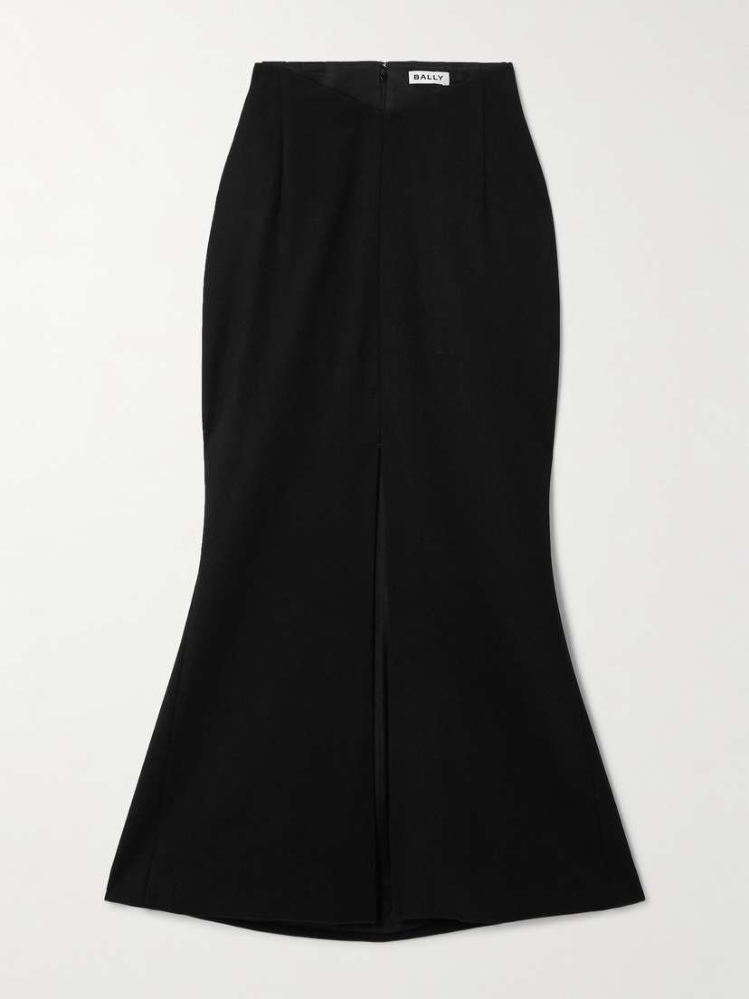 BALLY Wool-blend Twill Midi Skirt