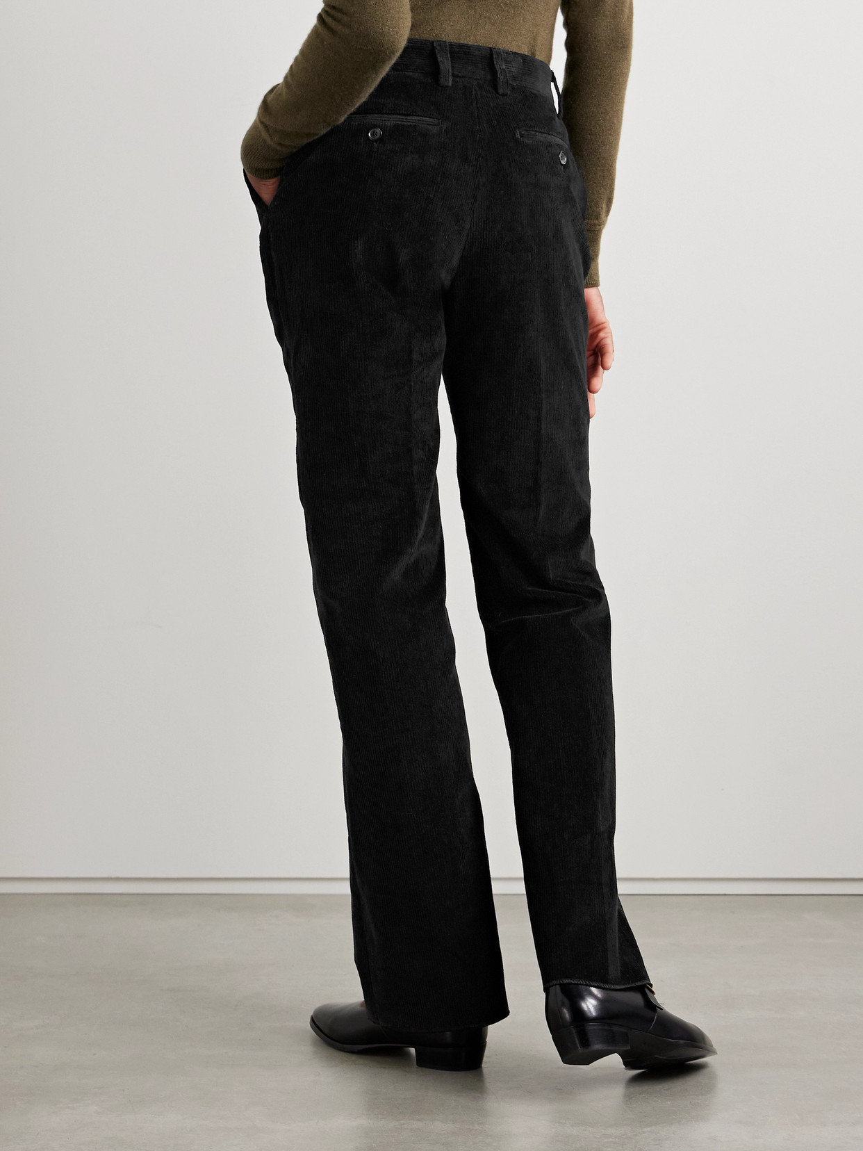 BALLY COTTON-CORDUROY FLARED PANTS