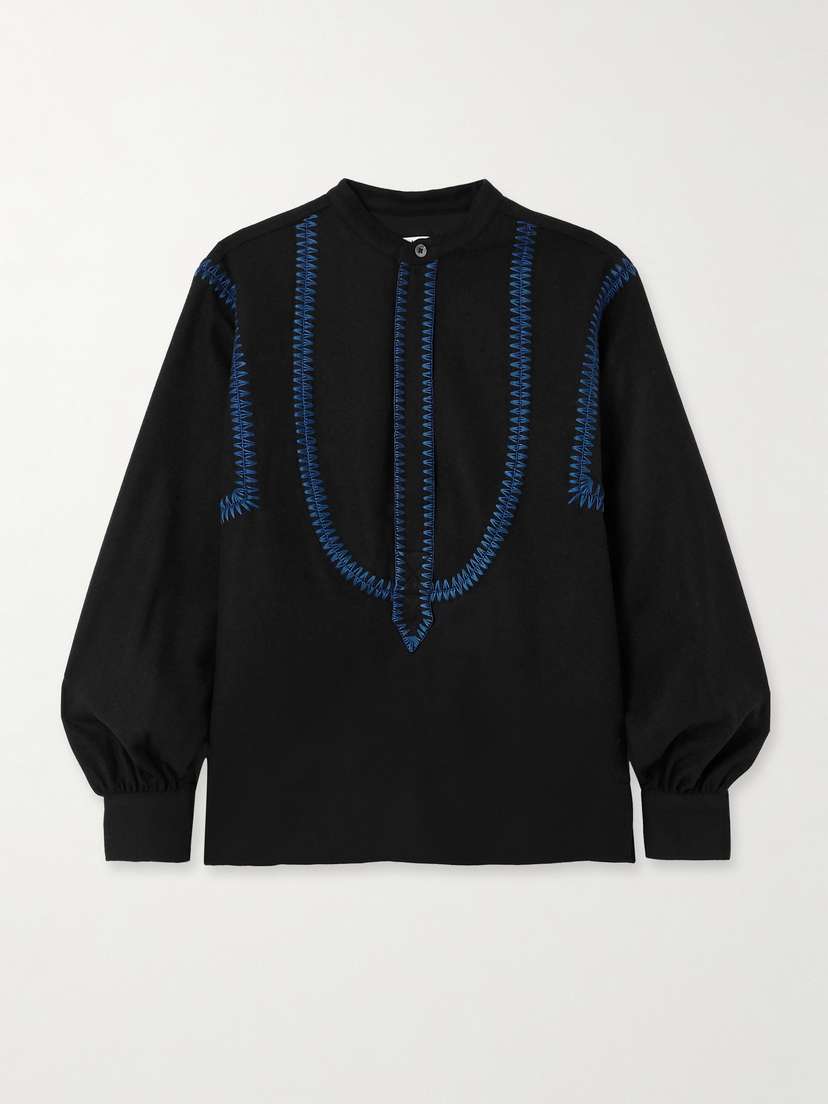 Sebline Marocaine Embroidered Wool Shirt