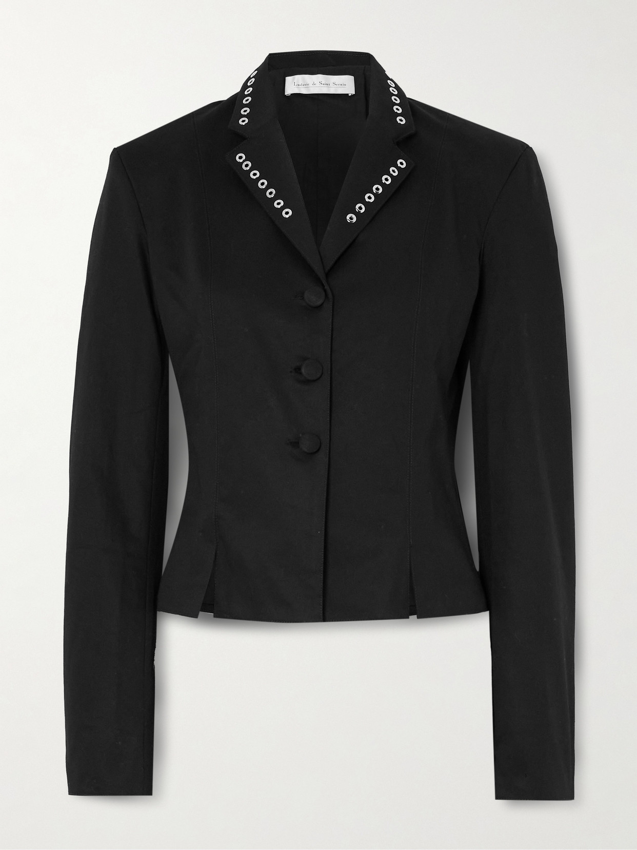 LUDOVIC DE SAINT SERNIN COOKIE EYELET-EMBELLISHED COTTON-BLEND TWILL BLAZER