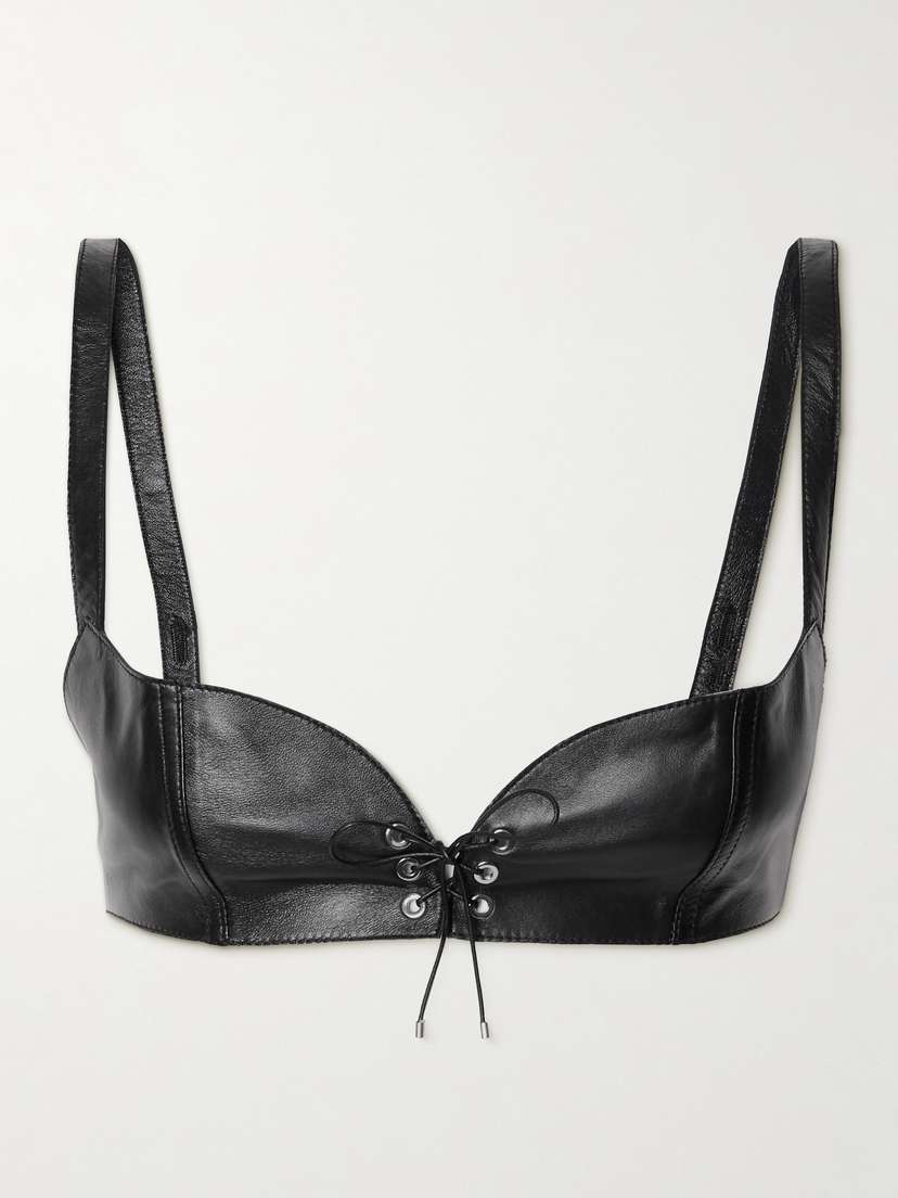 Ludovic de Saint Sernin Easy Lace-up Leather Bralette