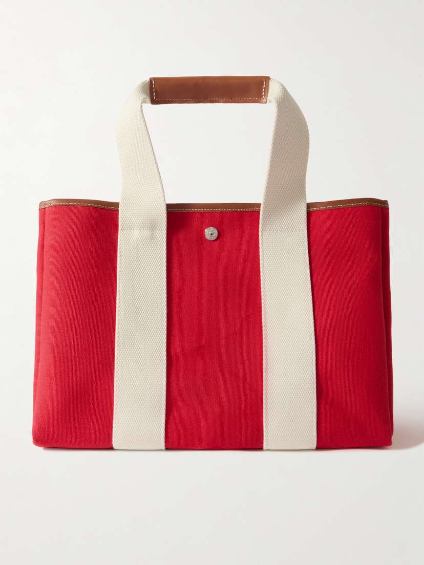 RUE de VERNEUIL St Paul Traversée Medium Leather- And Webbing-trimmed Canvas Tote