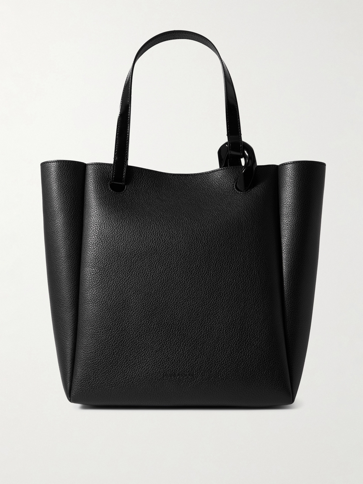 JW Anderson - Jwa Corner Embellished Textured-leather Tote - Black