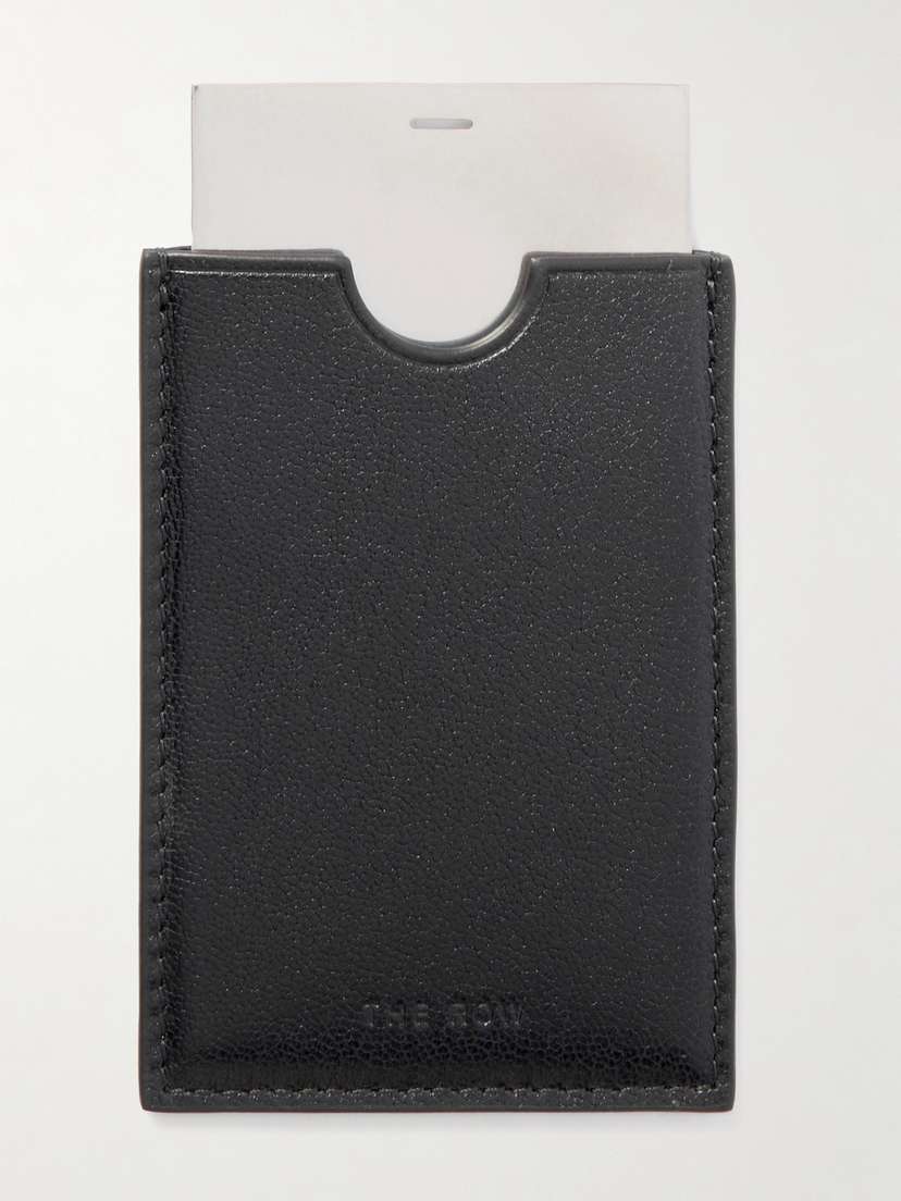 The Row Textured-leather Mirror Sleeve