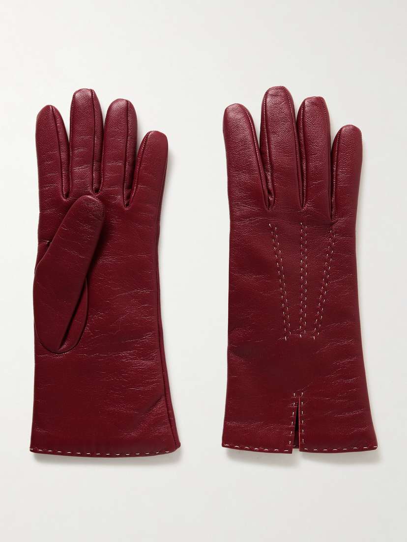 The Row Florence Leather Gloves