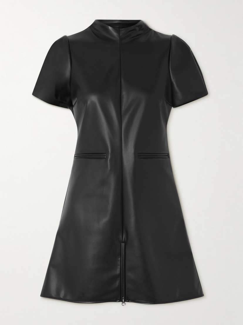 Courrèges Zip-detailed Faux Leather Mini Dress