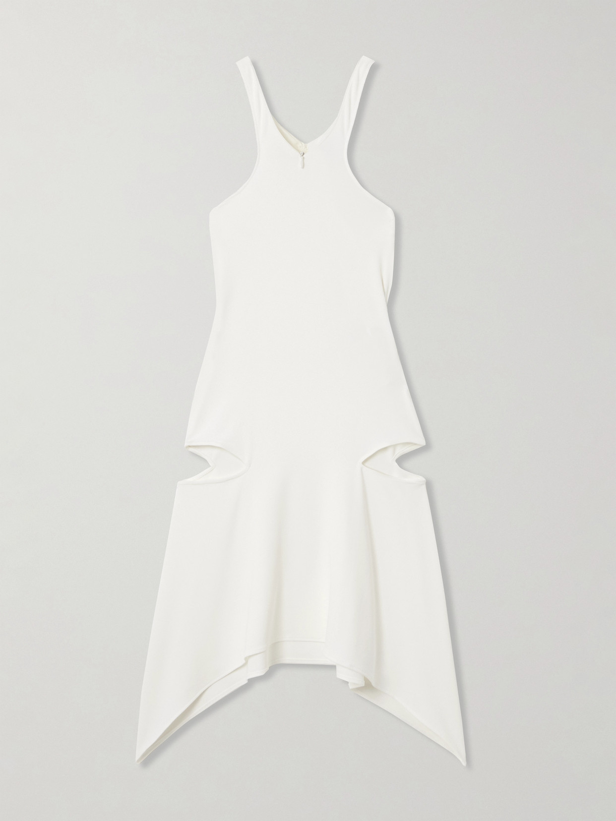 COURREGES - Criss Cross Cutout Crepe Mini Dress - White