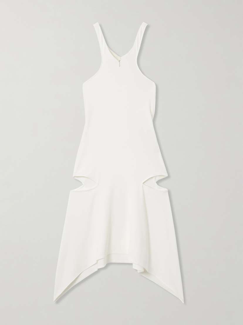 Courrèges Criss Cross Cutout Crepe Mini Dress