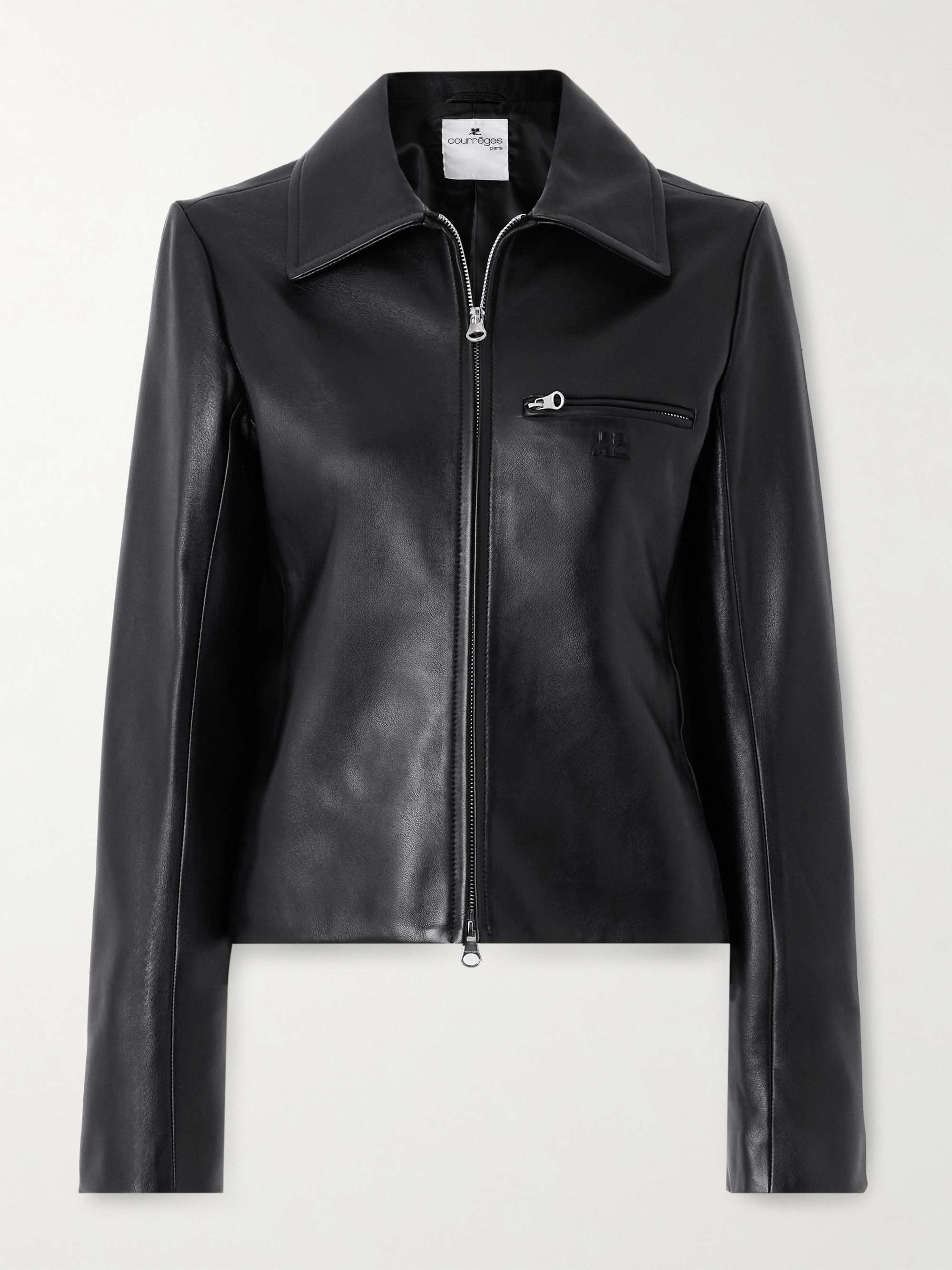 COURRÈGES Leather jacket | NET-A-PORTER