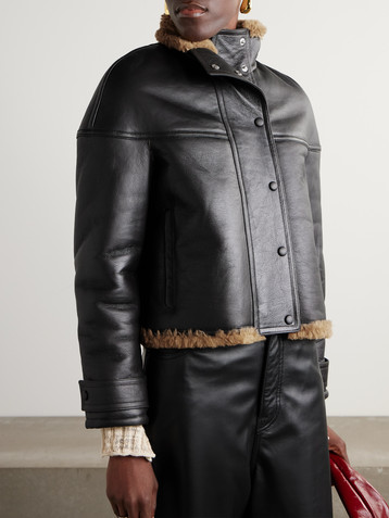 Yves Salomon Cropped shearling jacket