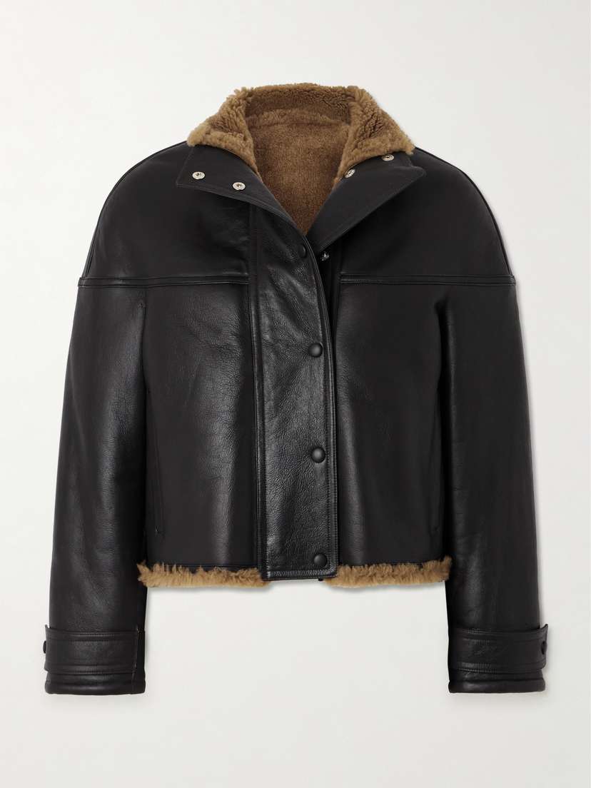 Yves Salomon Cropped Shearling Jacket