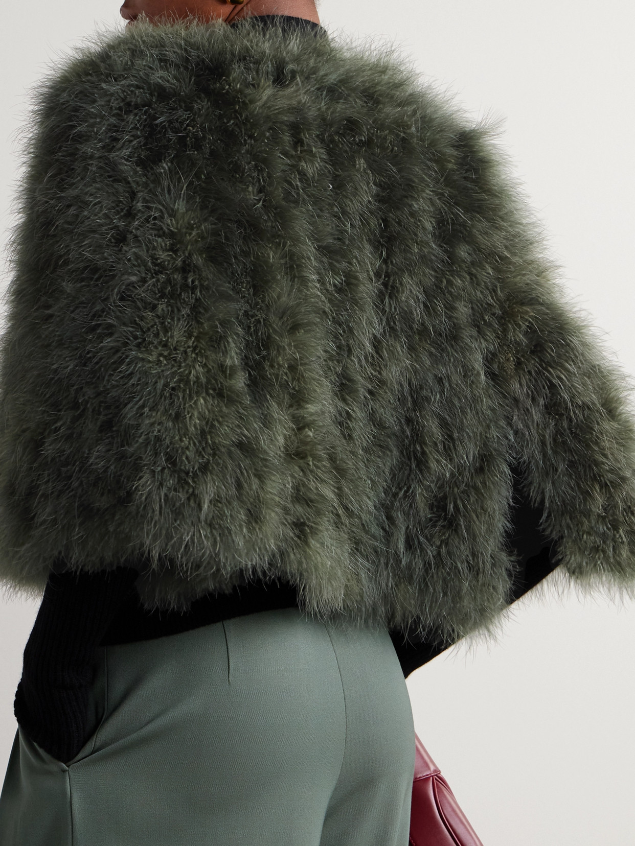 Cropped Feather Jacket