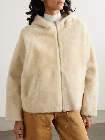 Yves Salomon Hooded shearling jacket