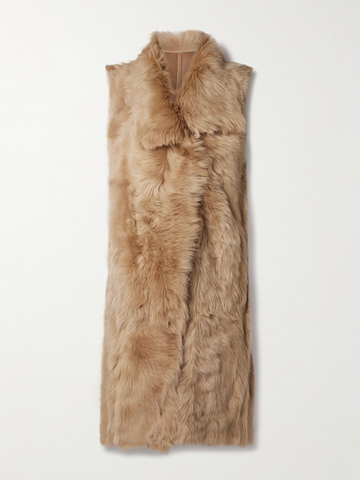Yves Salomon Reversible Shearling Vest In Brown