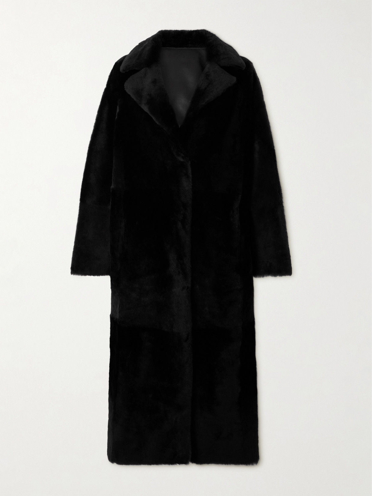 Yves Salomon Double-breasted Belted Coat In Brown