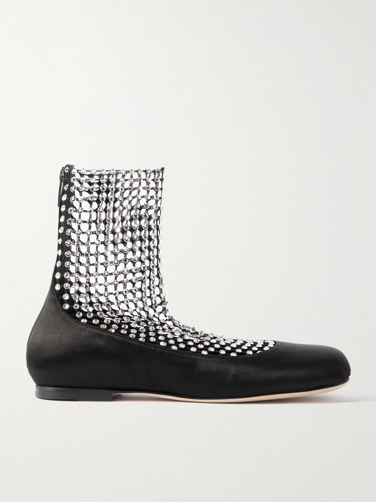 René Caovilla Rene Caovilla Galaxia 10 Ballerinas With Rhinestones In Black