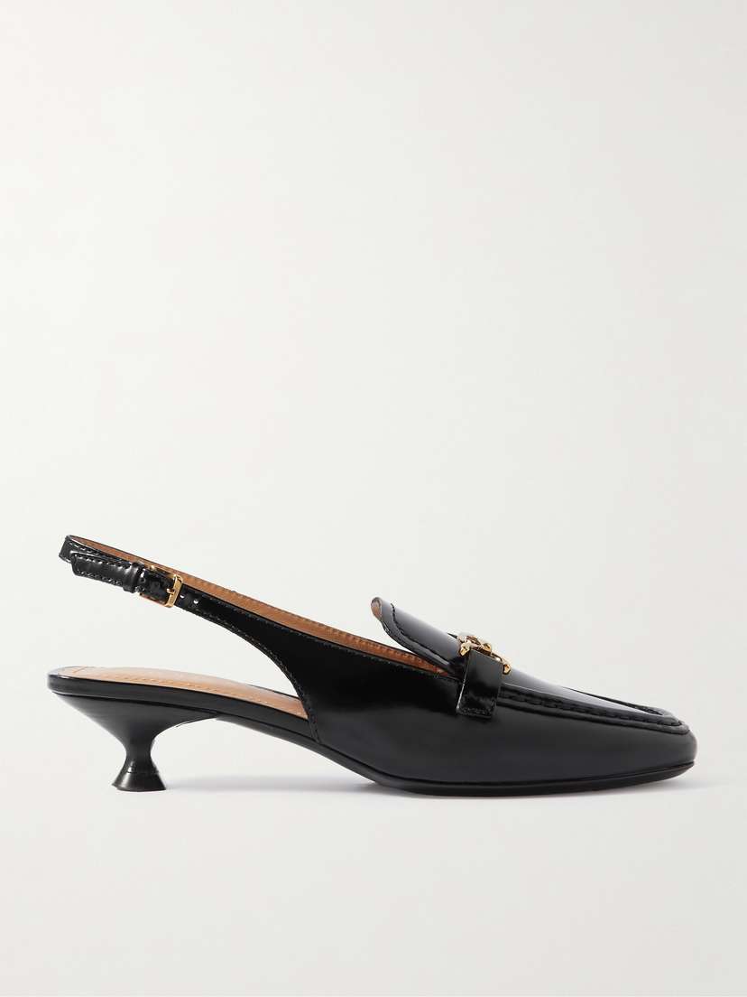 Tod's Morsetto Embellished Patent-leather Slingback Pumps