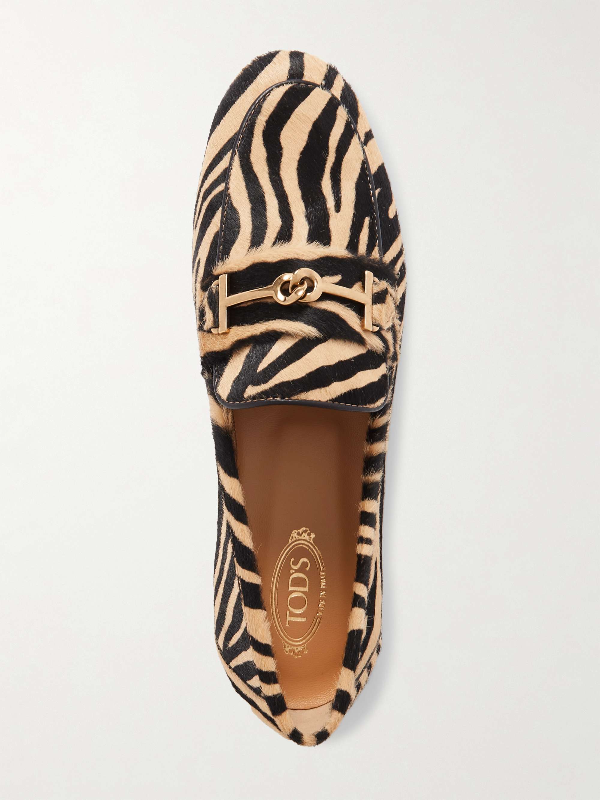 Tod's animal print loafers discount