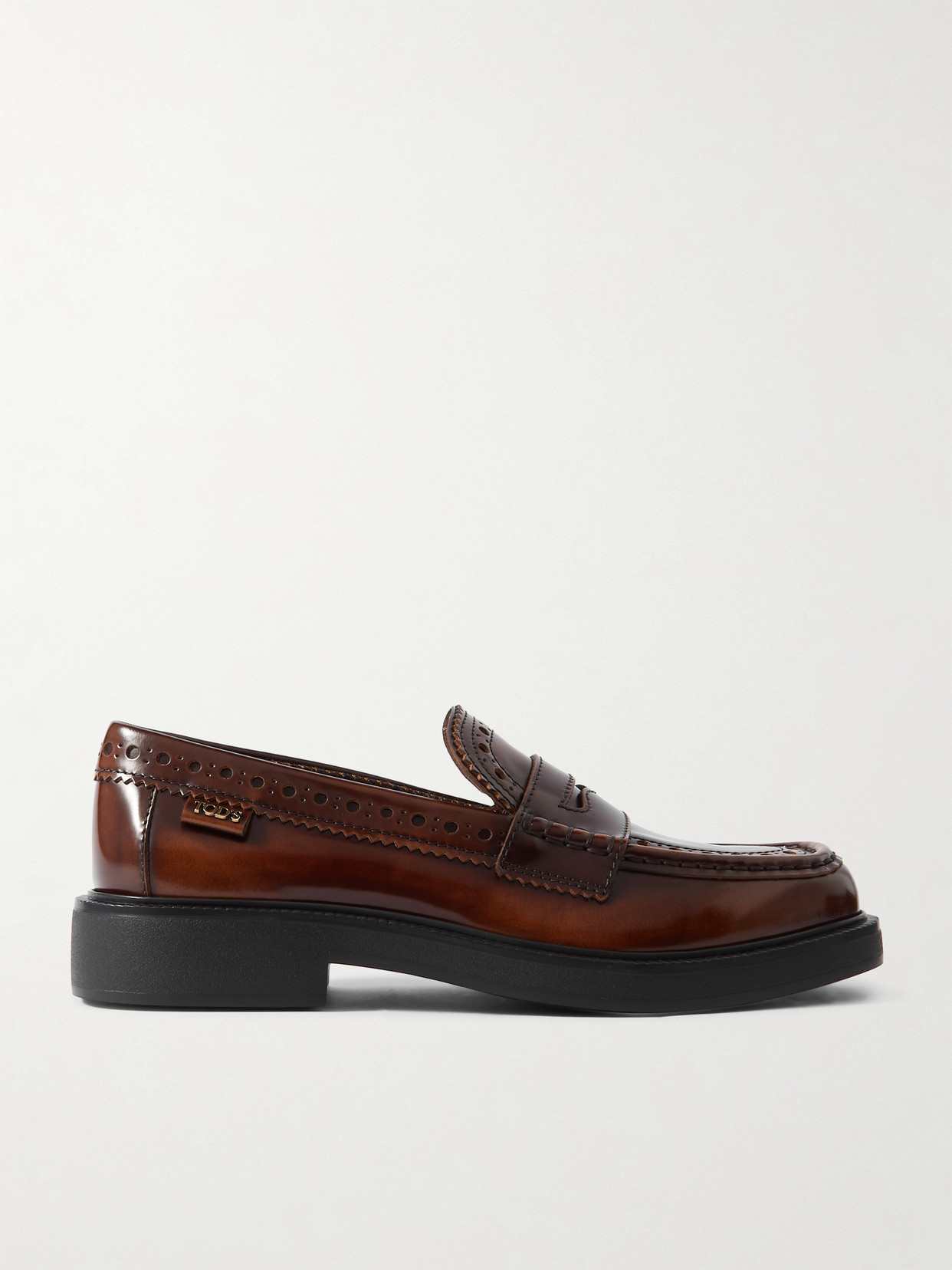 Tod's - Mocassino Patent-leather Loafers - Brown