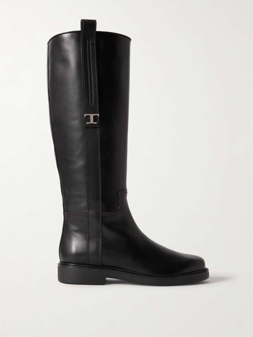 Tod's Embellished Leather Knee Boots
