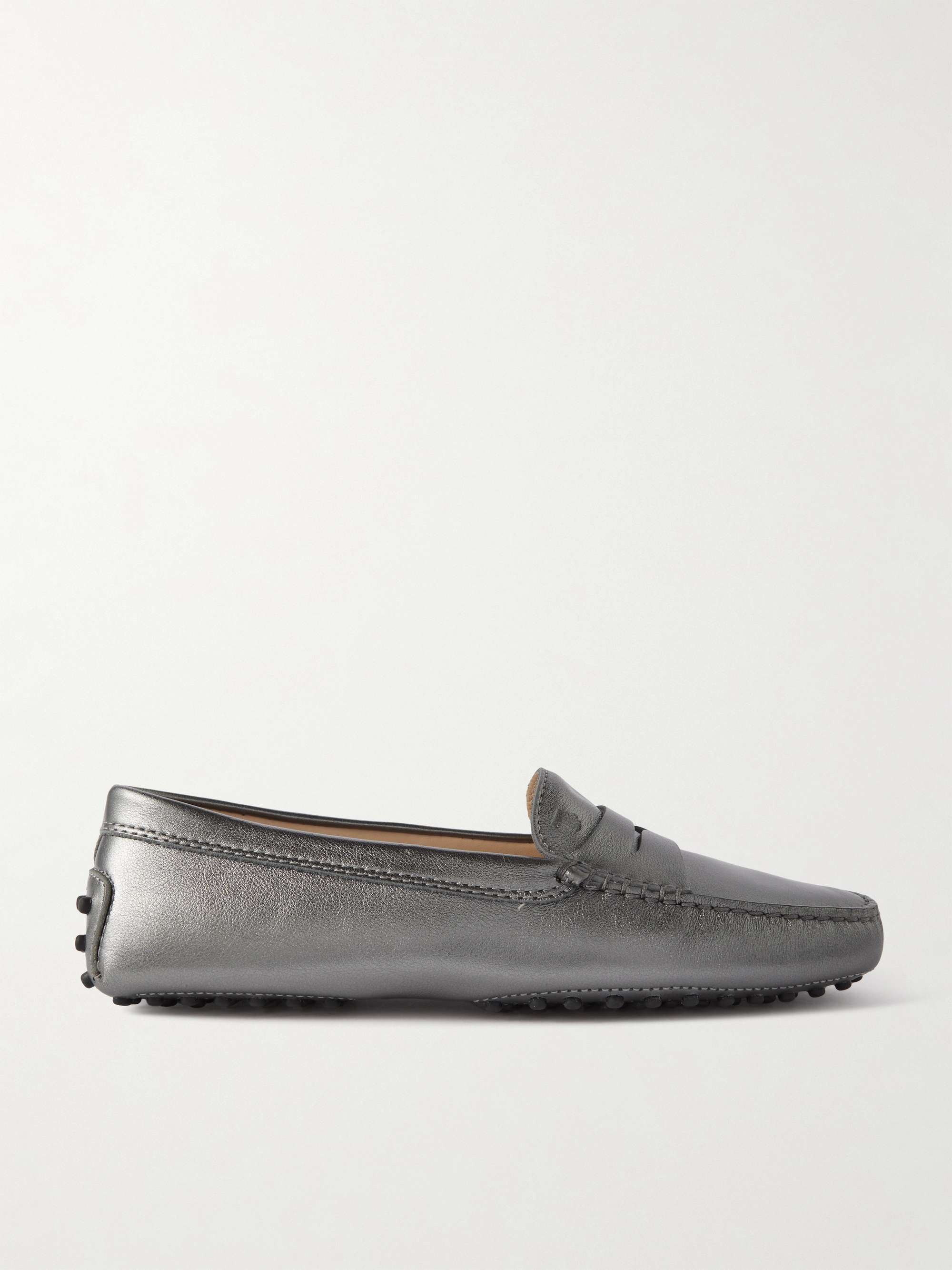 Tod's metallic loafers new arrivals