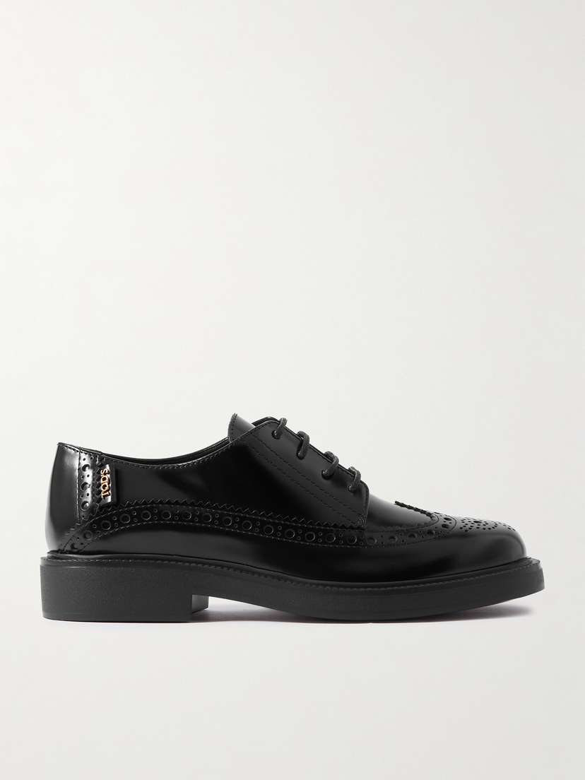 Tod's Embellished Patent-leather Brogues