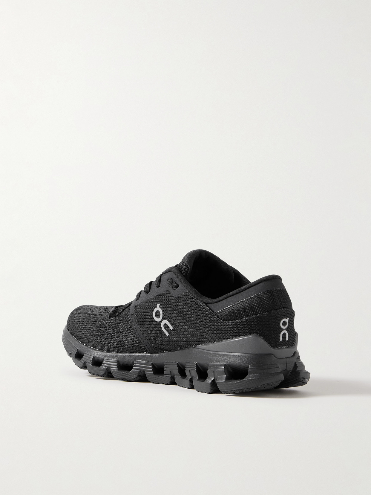Shop On Cloud X 4 Recycled-mesh Sneakers In Black