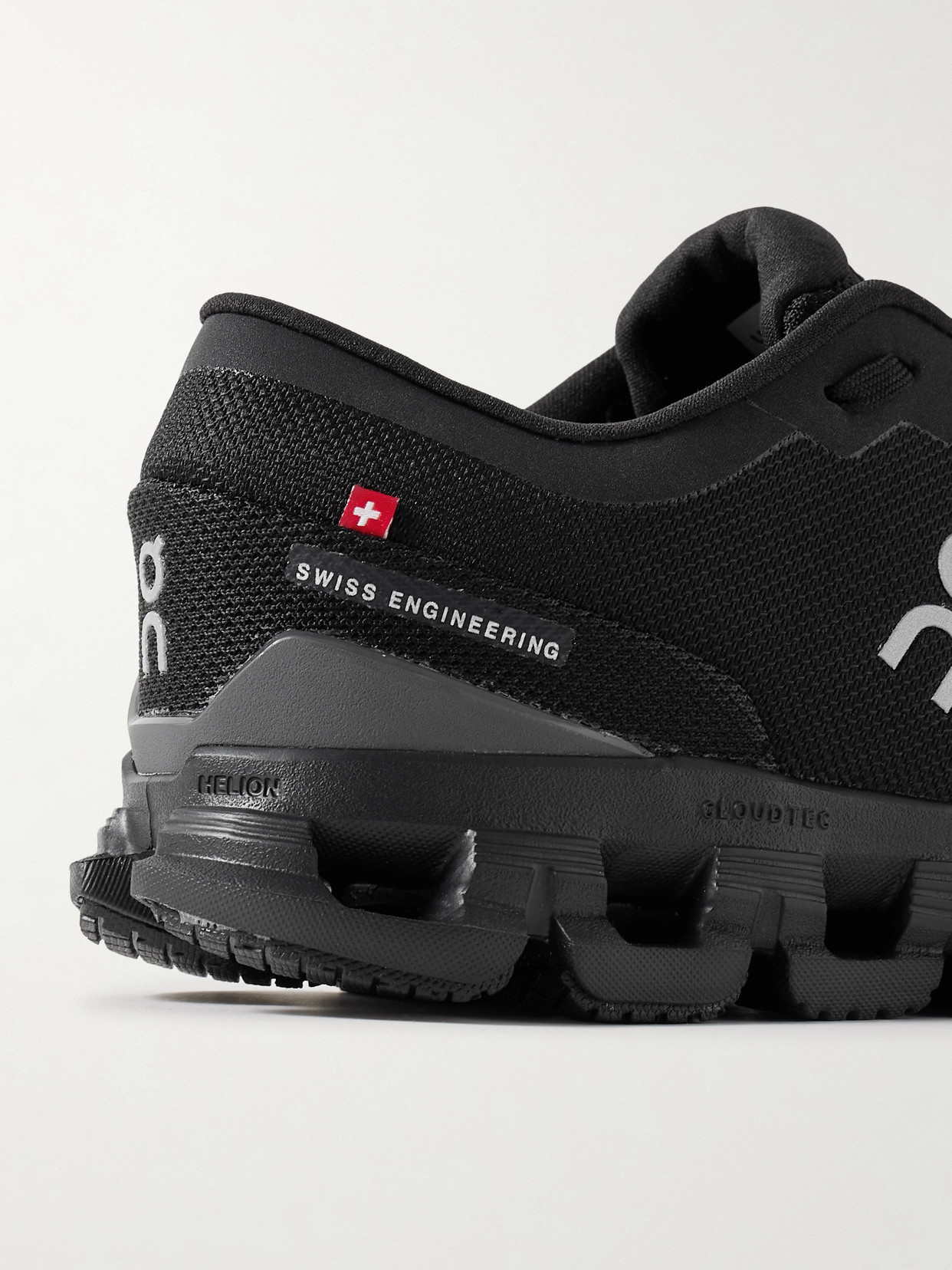 Shop On Cloud X 4 Recycled-mesh Sneakers In Black