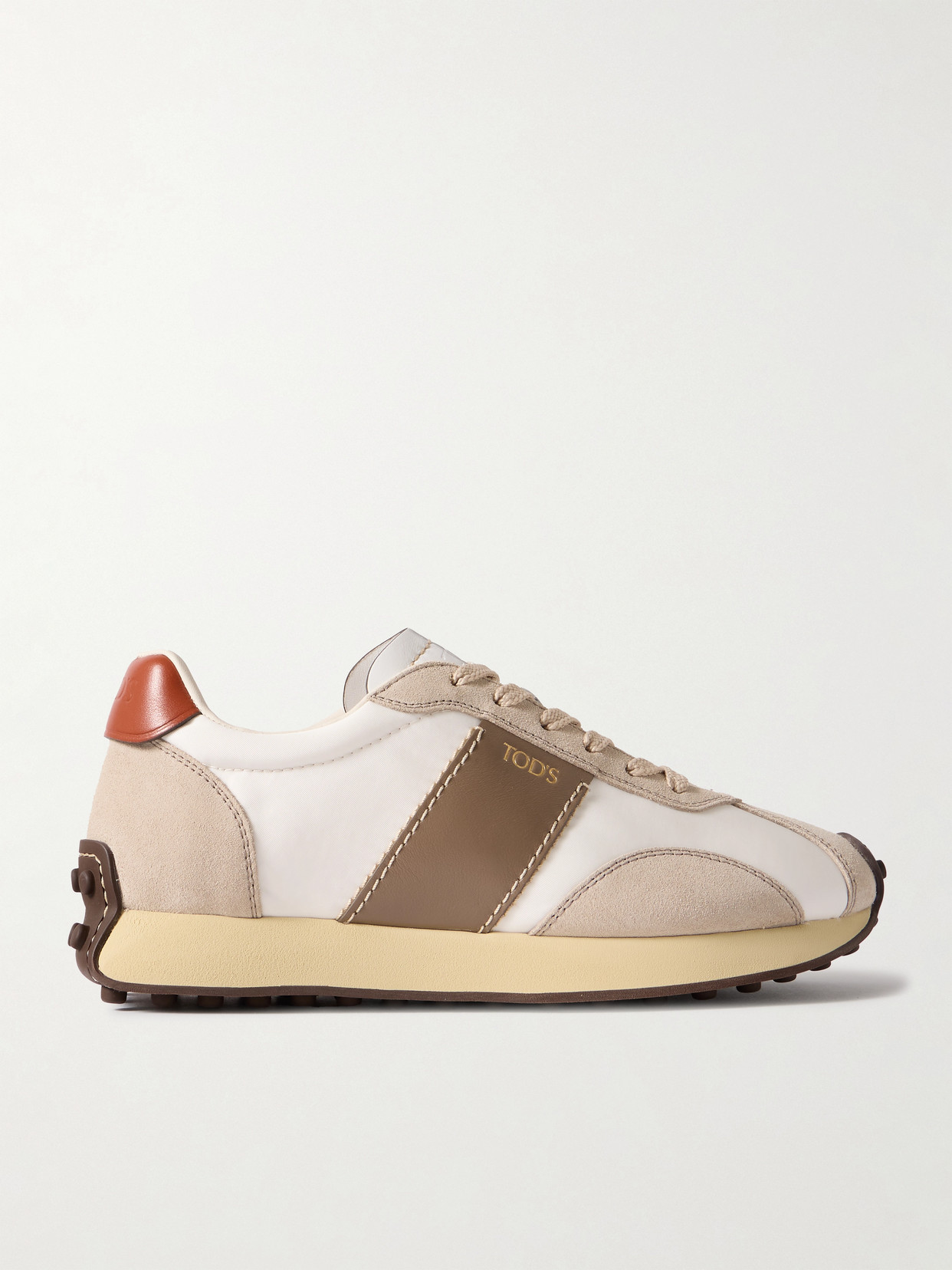Tod's - Sportivo Active Leather And Suede Sneakers - White