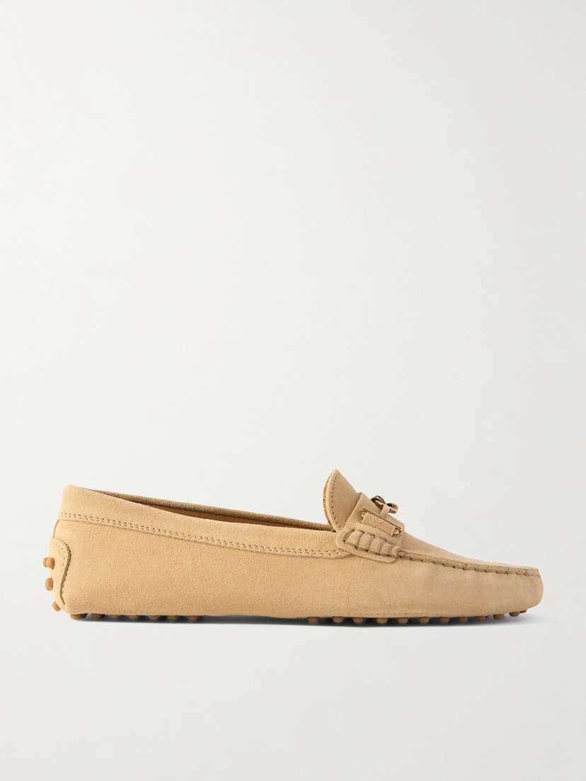 Tod's Gommino Embellished Suede Loafers