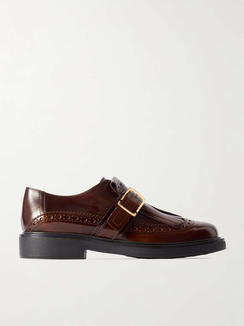 Tod's Fringed Glossed-leather Brogues