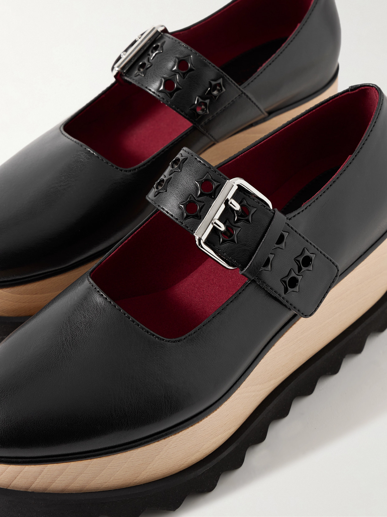 Elyse Vegetarian Material Platform Mary Janes