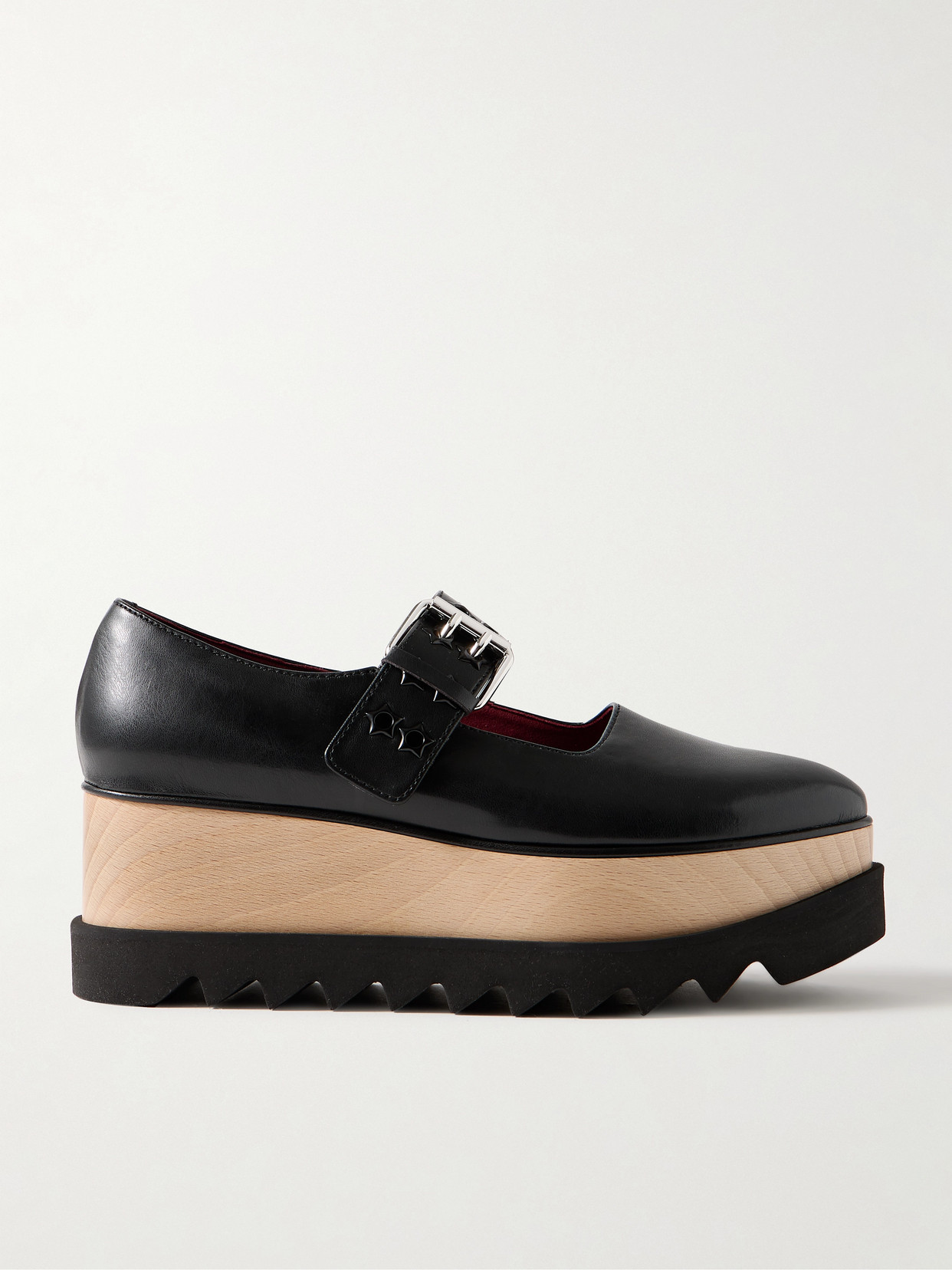 Elyse Vegetarian Material Platform Mary Janes