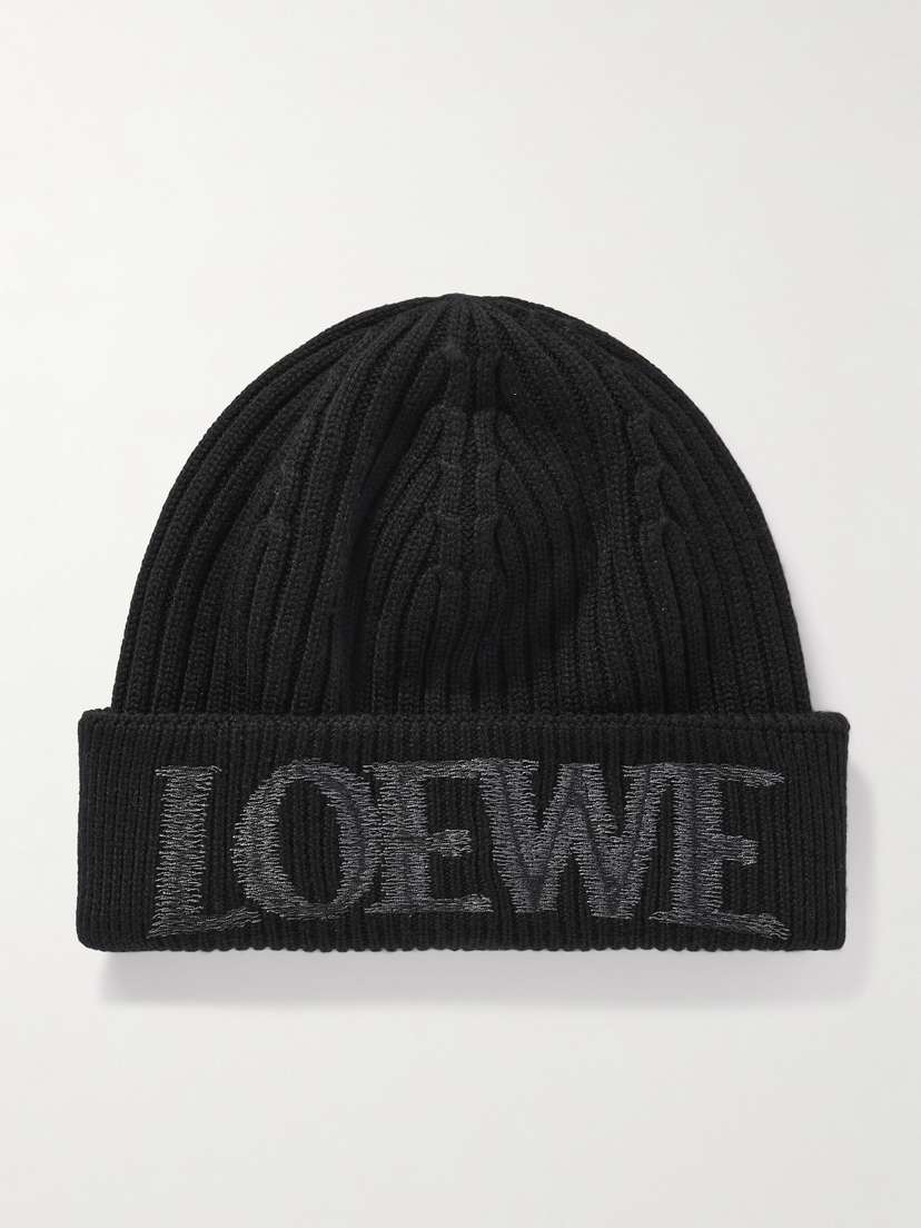 Loewe Embroidered Wool Beanie