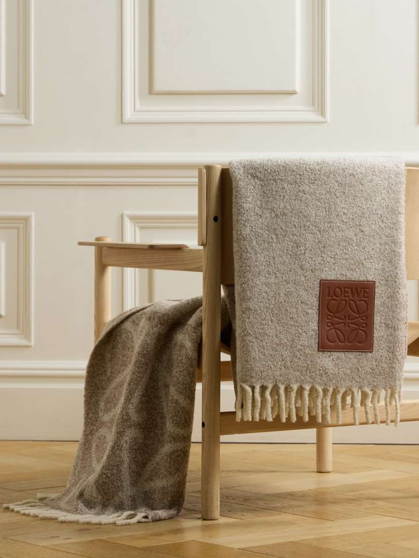 Loewe Anagram Appliquéd Wool-jacquard Throw