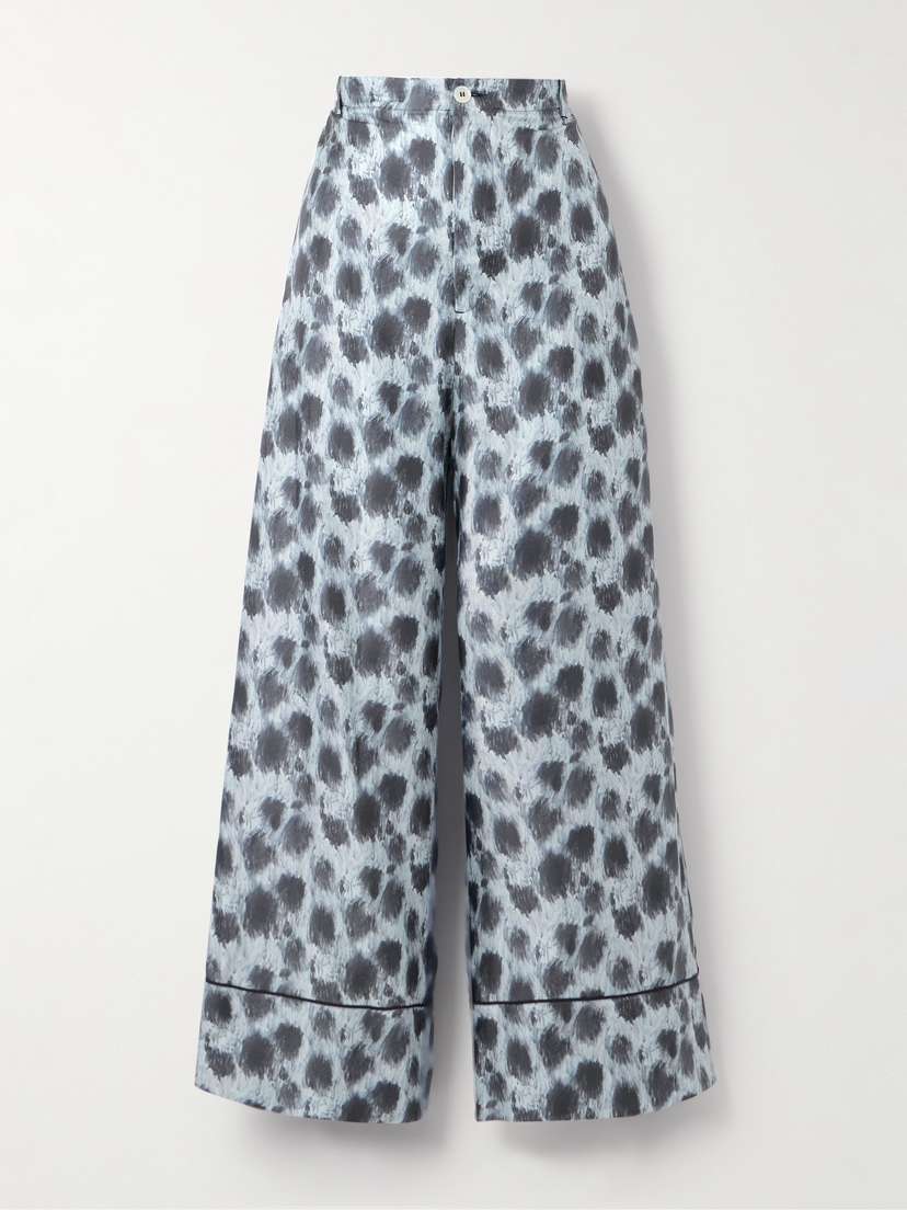 Marni Printed Silk-twill Pants