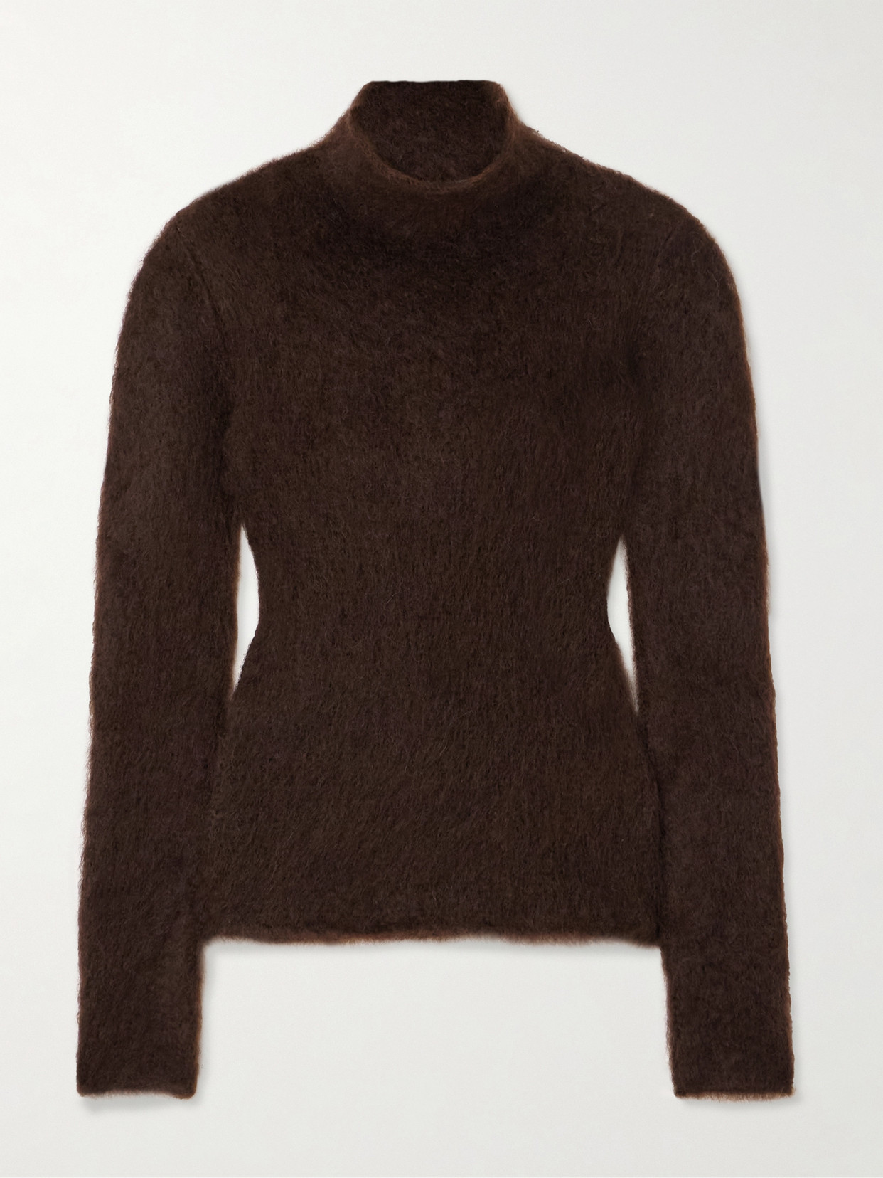 Marni Mohair-blend Turtleneck Sweater In Brown