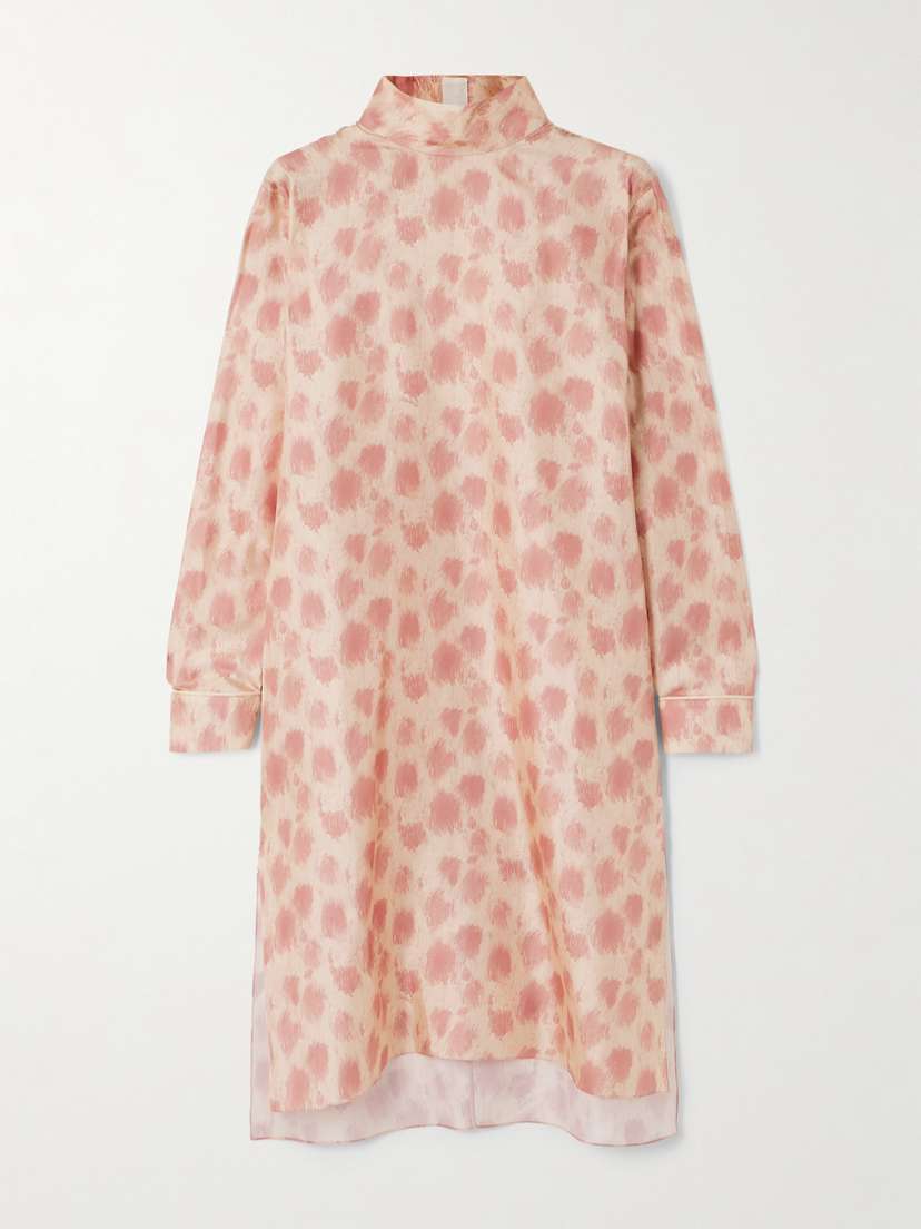 Marni Printed Silk-satin Mini Dress