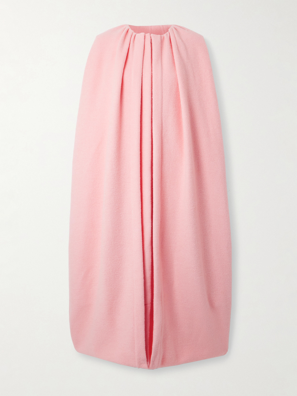 Jil Sander Cape-effect Draped Wool-blend Coat In Pink